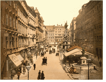 Памятник жертвам чумы в центре Вены. Фото конца XIX — начала XX вв.