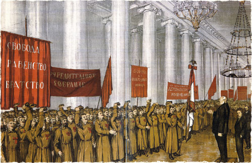 Речь М.Родзянко к лейб-гренадерам 23 февраля в Екатерининском зале Таврического дворца